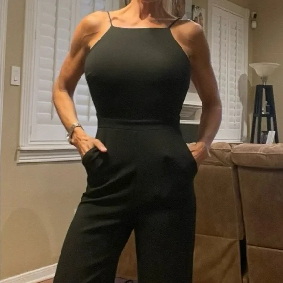 Lulu's Classic Black Jumpsuit - Picture 4 of 12
